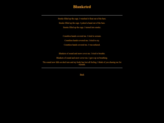 poems/blanket screenshot