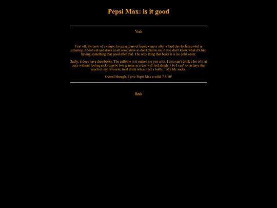 reviews/pepsi screenshot