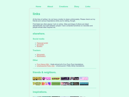links screenshot