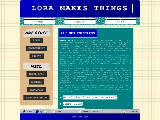 Zines/Safeway/ItsNotPointless screenshot
