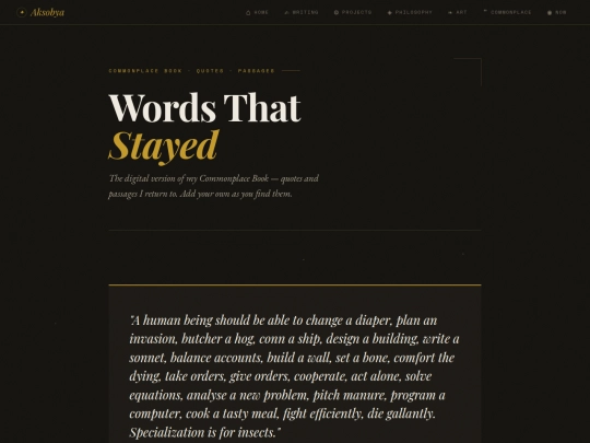 personal/commonplace screenshot
