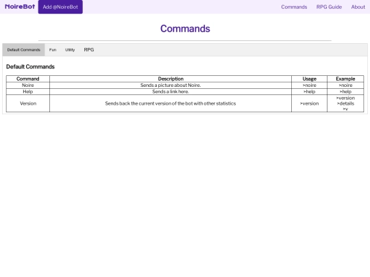 commands screenshot