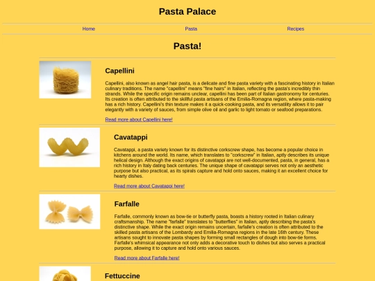 pasta screenshot