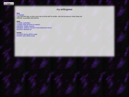 writings screenshot