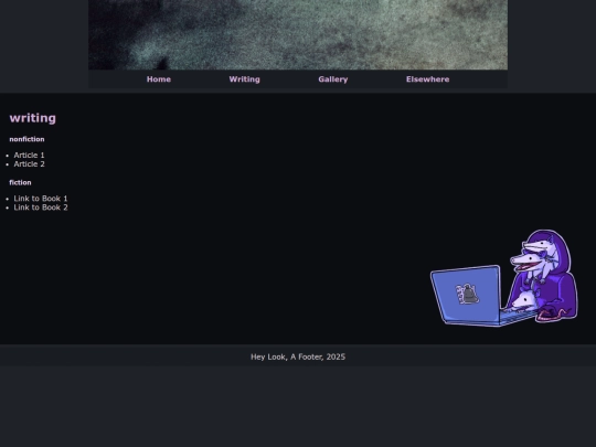 writing screenshot