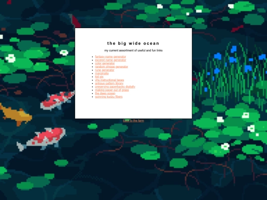 links screenshot
