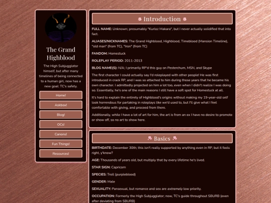 canons/highblood screenshot
