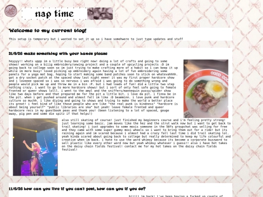 Blog screenshot