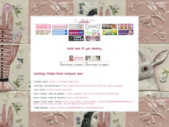 links screenshot
