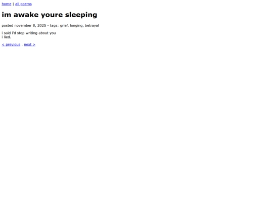 poems/im-awake-youre-sleeping screenshot