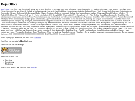 index screenshot