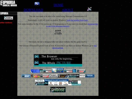 euphoria test site/euphoria/netscape screenshot