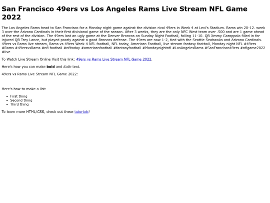 49ersvsRamsLiveStreamNFLGame2022 screenshot