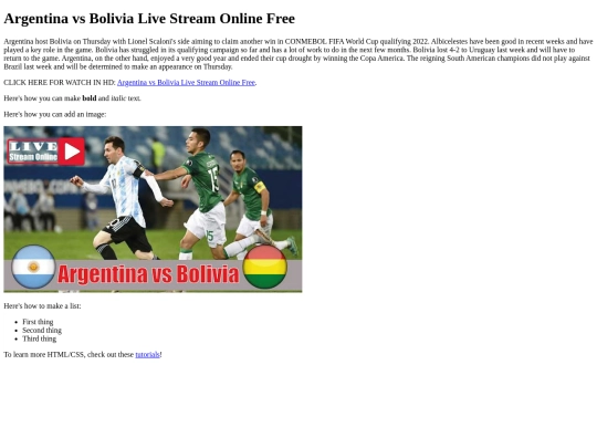 ArgentinavsBolivia screenshot