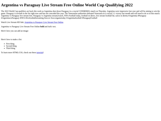 ArgentinavsParaguay screenshot