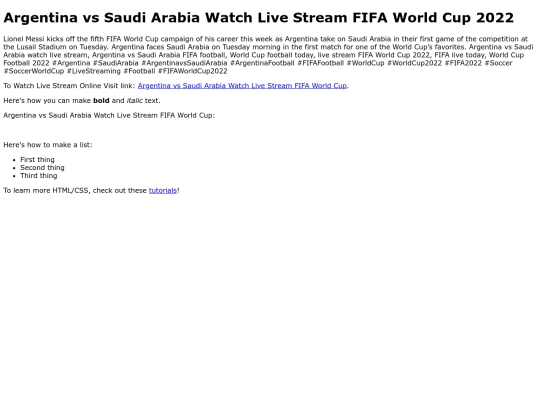 ArgentinavsSaudiArabiaWatchLiveStreamFIFAWorldCup screenshot