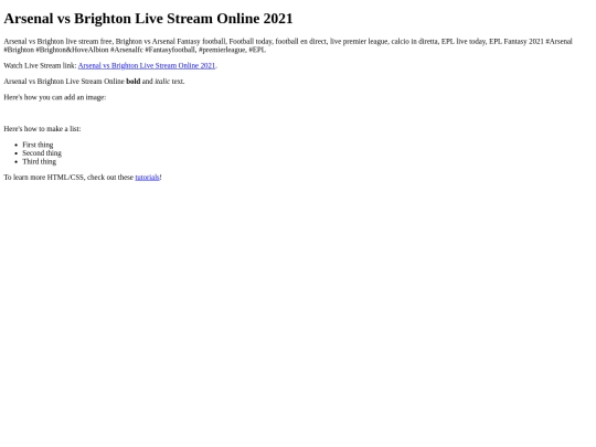 ArsenalvsBrighton screenshot