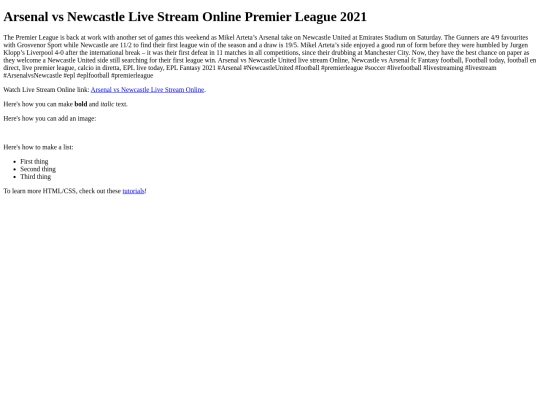 ArsenalvsNewcastle screenshot