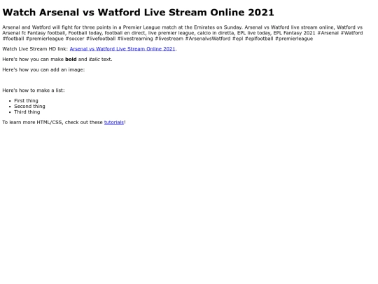 ArsenalvsWatford screenshot