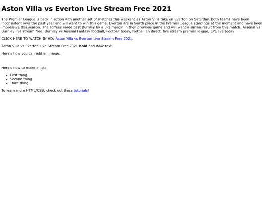 AstonVillavsEverton screenshot
