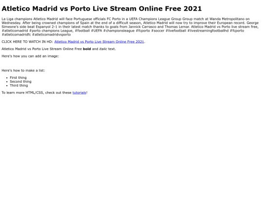 AtleticoMadridvsPorto screenshot