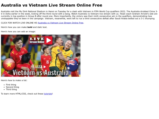 AustraliavsVietnam screenshot