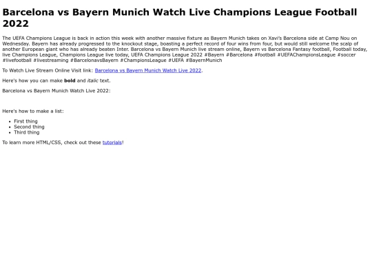 BarcelonavsBayernMunichWatchLive2022 screenshot