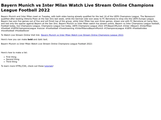 BayernMunichvsInterMilanWatchLiveStreamOnlineChampionsLeagueFootball2022 screenshot