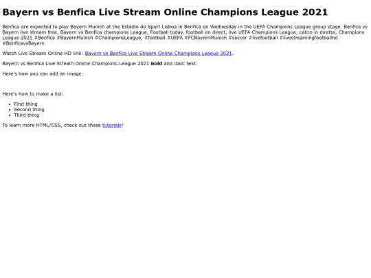 BayernvsBenfica screenshot