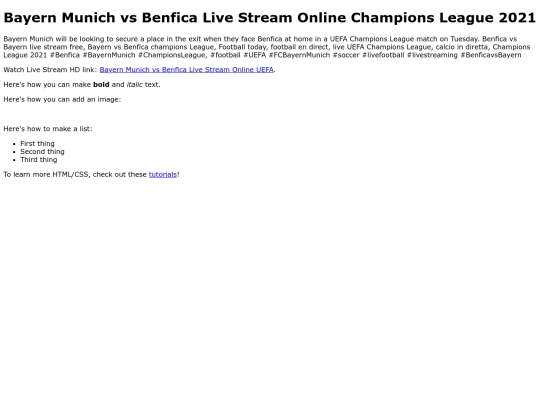 BayernvsBenfica1 screenshot