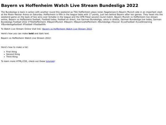 BayernvsHoffenheimWatchLiveStream2022 screenshot