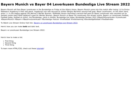 BayernvsLeverkusenLiveStream2022 screenshot