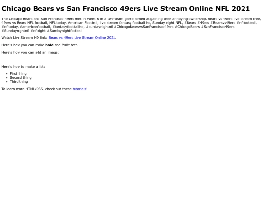 Bearsvs49ers screenshot