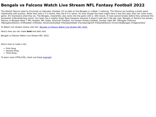 BengalsvsFalconsWatchLiveStreamNFL2022 screenshot