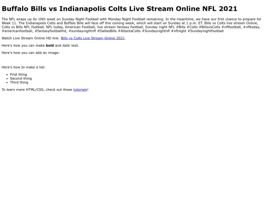 BillsvsColts screenshot
