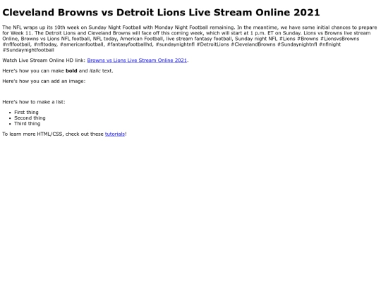 BrownsvsLions screenshot
