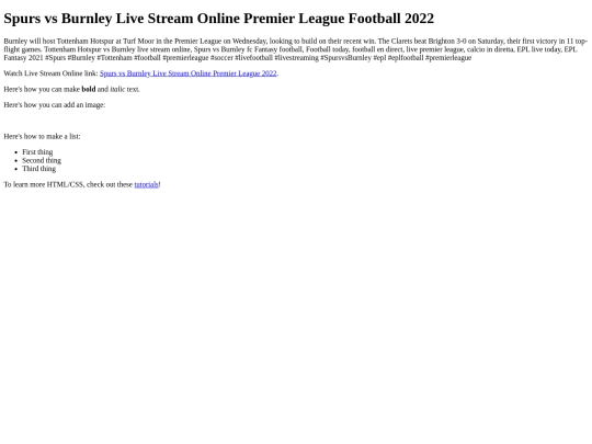 BurnleyvsSpurs screenshot