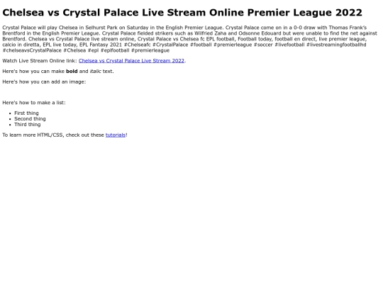 ChelseavsCrystalPalace screenshot