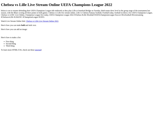 ChelseavsLille screenshot