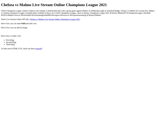 ChelseavsMalmo screenshot