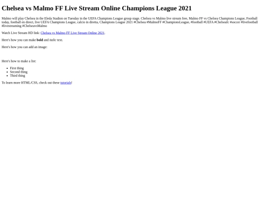 ChelseavsMalmoFF screenshot
