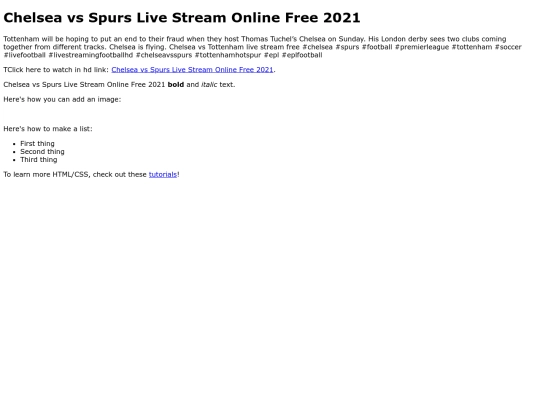 ChelseavsTottenham screenshot