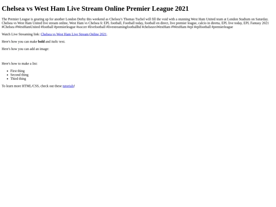 ChelseavsWestHam screenshot