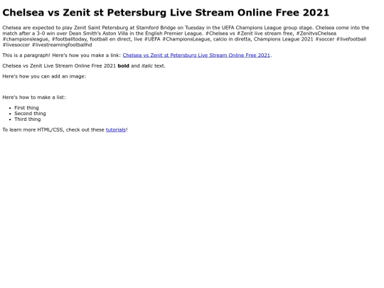 ChelseavsZenit screenshot