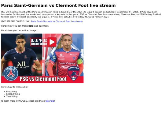 ClermontFootvsPSG screenshot