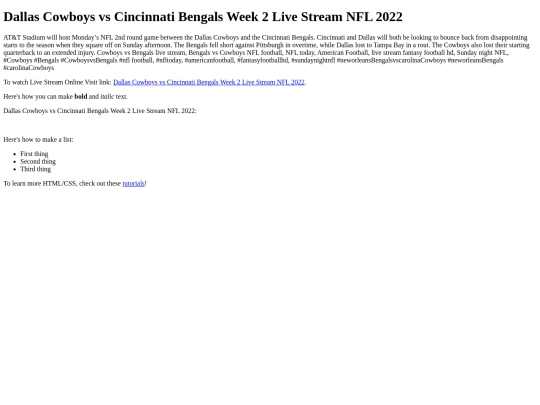 CowboysvsBengals screenshot