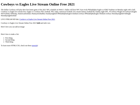 CowboysvsEagles screenshot