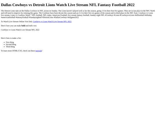 CowboysvsLionsWatchLiveStreamNFL2022 screenshot