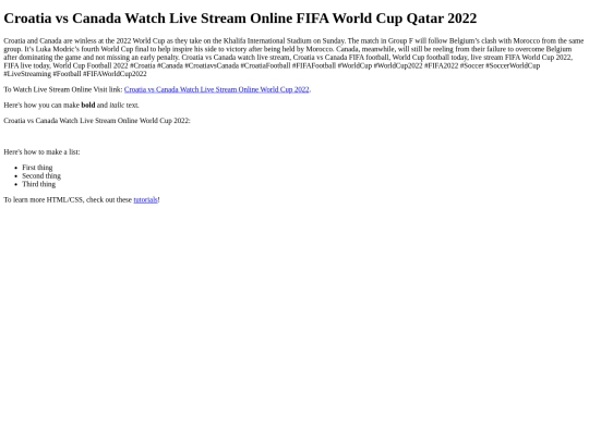 CroatiavsCanadaWatchLiveStreamOnlineWorldCup2022 screenshot