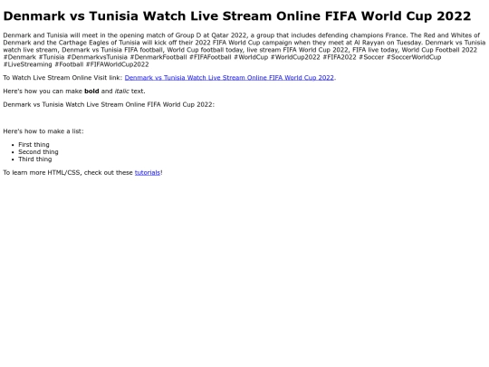 DenmarkvsTunisiaWatchLiveStreamFreeOnlineFIFAWorldCup2022 screenshot